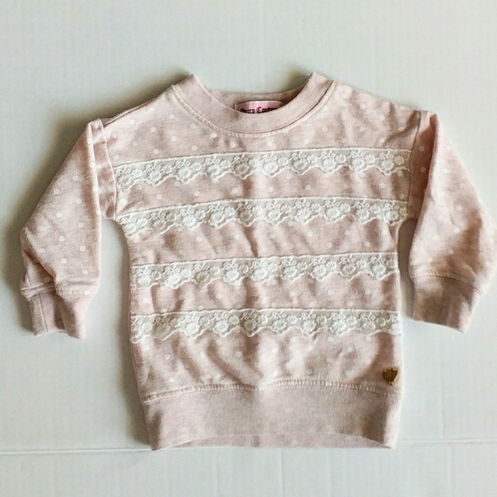 Juicy Couture Lace Trimmed  French Terry Top